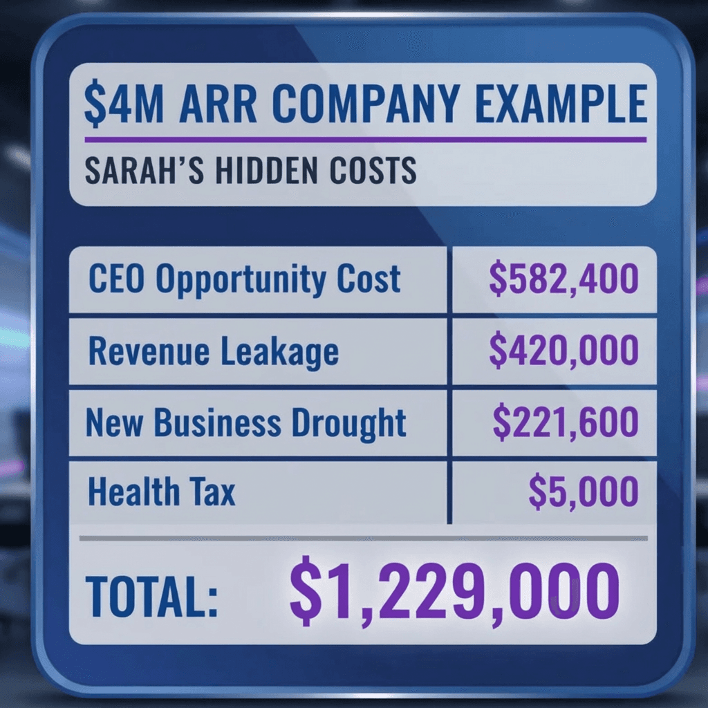 Example calculation showing Sarah's hidden costs