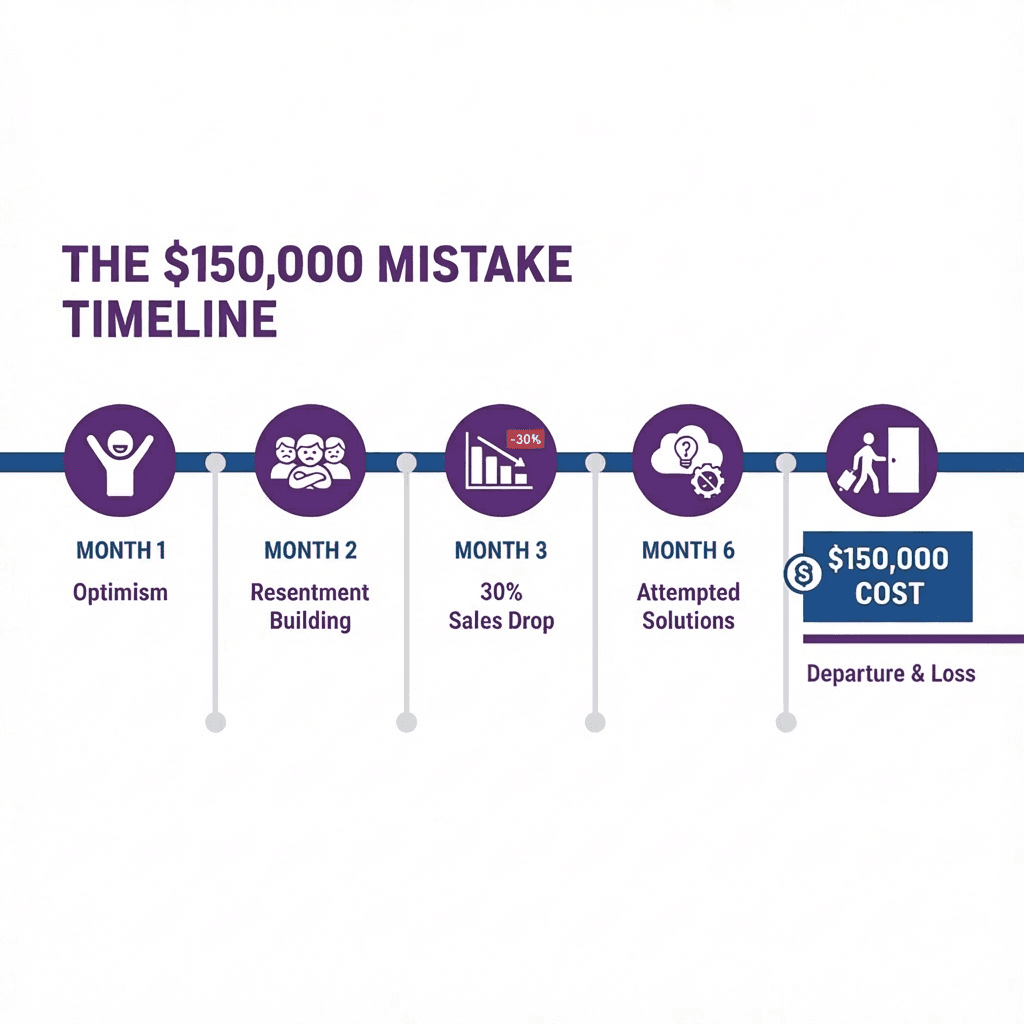 The 6-month failure pattern when promoting top reps to manager